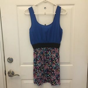 Forever 21 Blue and Floral Dress